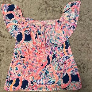 Lilly Pulitzer, off-shoulder top, size small